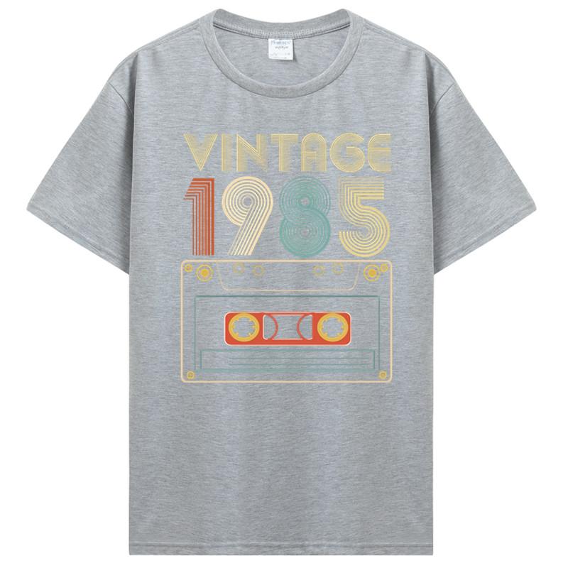 New Men T-shirt Vintage 1985 1986 1987 1988 1989 Tshirt Women T Shirt Men Cotton Tees Hip Hop Harajuku Streetwear