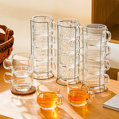 Υψηλής αξίας Αμερικανικό φλιτζάνι καφέ γυάλινο πιατάκι σχέδιο υψηλή αίσθηση απογευματινό τσάι συμπυκνωμένο latte ποτήρι