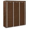 Day and Night - Day and Night Wardrobe with Compartments and Rods Brown Fabric 150x45x175 Cm