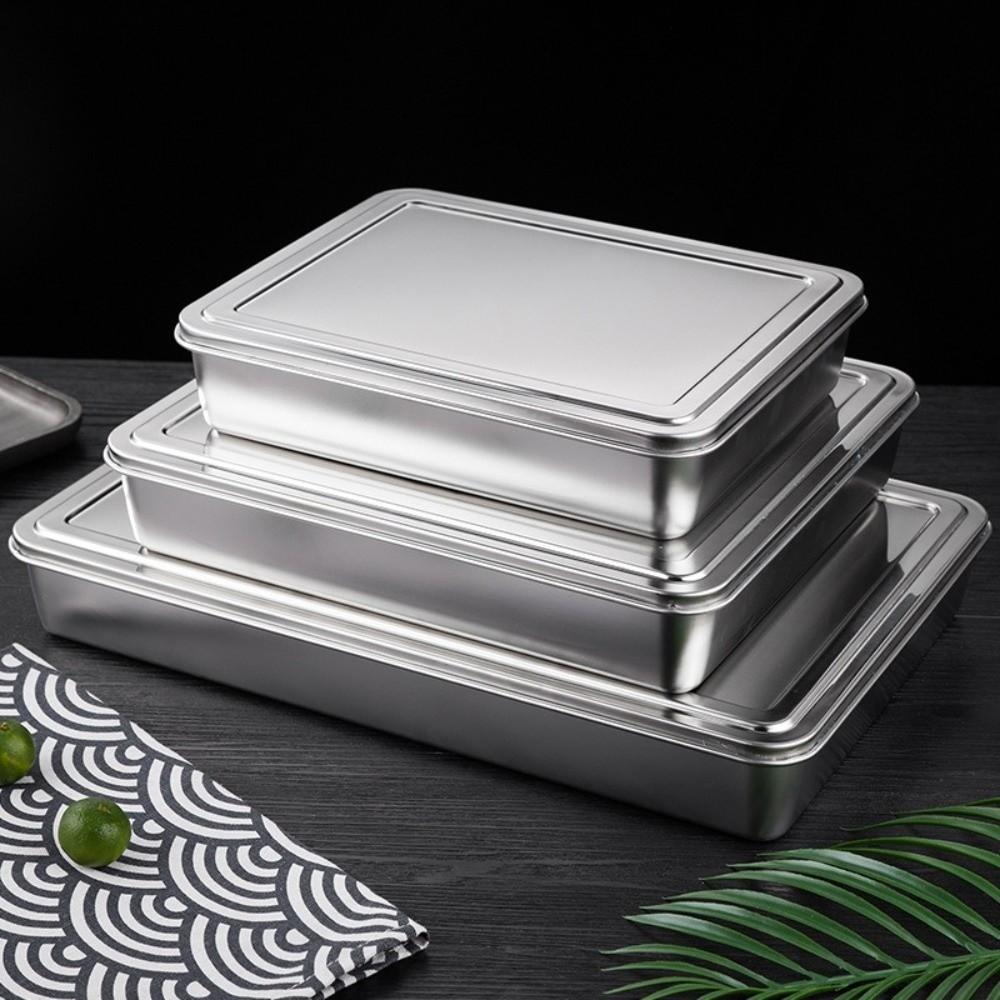 Rectangle Shape Stainless Steel Seasoning Box Kitchen Food Storage Container  Outdoor Stall
