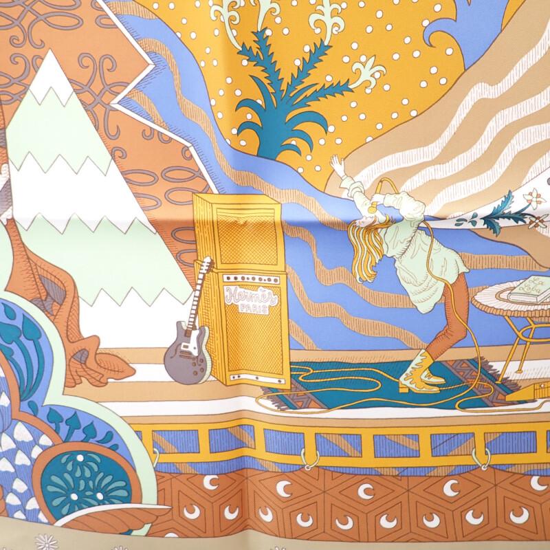 HERMES   scarf yellow silk Women