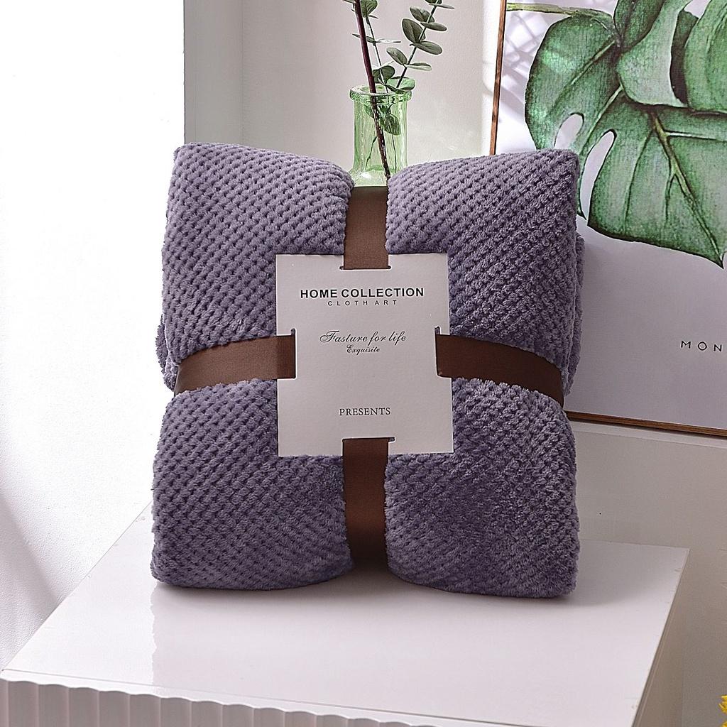 

Мягкий и уютный вафельный плед из попкорна, флисовый плед, идеально подходящий для кемпинга или просмотра кино на диване. Purple,180x200cm/70.86x78.74in