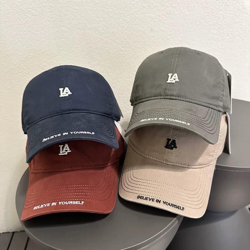 Small letter embroidery simple versatile soft top baseball cap children casual fashion cap men