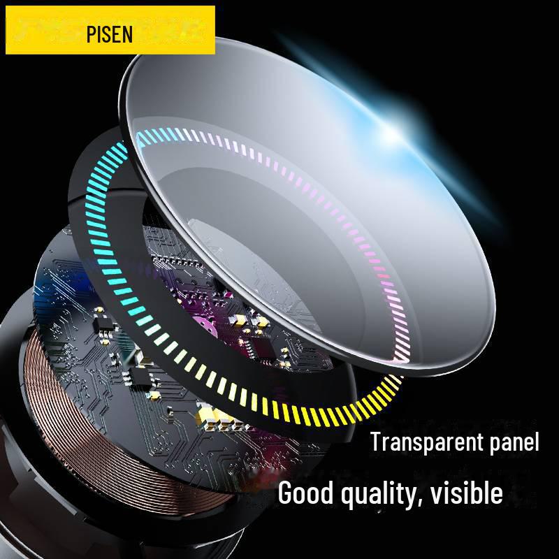 PISEN MagSafe-Compatible Magnetic Wireless Charger with Atmosphere Light for Apple & Android