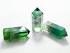 A Set of Three Green Fluorite Crystal Perfect for Good Chakra and Energy Recommended by Small-sized Wands, Luck, Meditation, Strengthening, Healing.