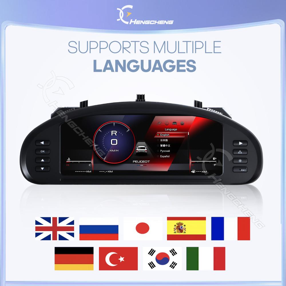 For Peugeot 407 407SW 2004-2010 Digital Cluster Dashboard Dashboard speedometer plug and play Wireless CarPlay