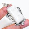 Natural Howlite Jasper, Topaz 925 Sterling Silver Jewelry Pendant 2.48" ZS-256