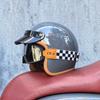 Retro Halb-Open Motorradhelm Cross-Country Motorradzubehör Motorradhelm 3/4 Retro-Helm im Winter