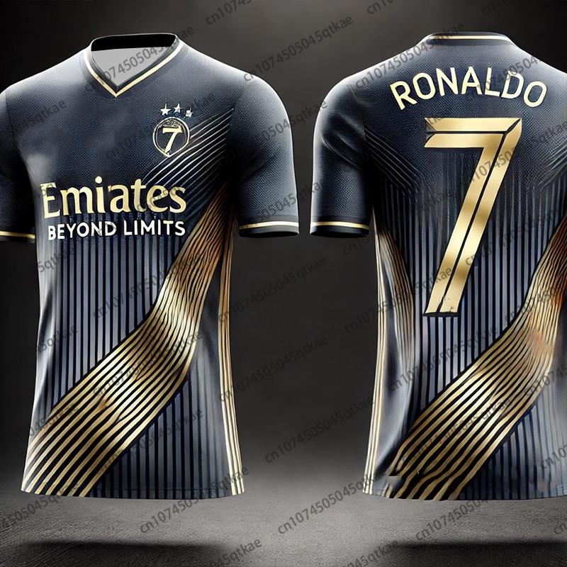 

Special Edition Ronaldo No7 Football Jersey Breathable Quick Drying Sweat Wicking Sport Tee Sports Jersey Comfortable Male Top XXXL білий
