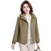 2026 Spring/Autumn Hooded Jacket for Middle-Aged & Elderly Women – Stylish Loose Fit