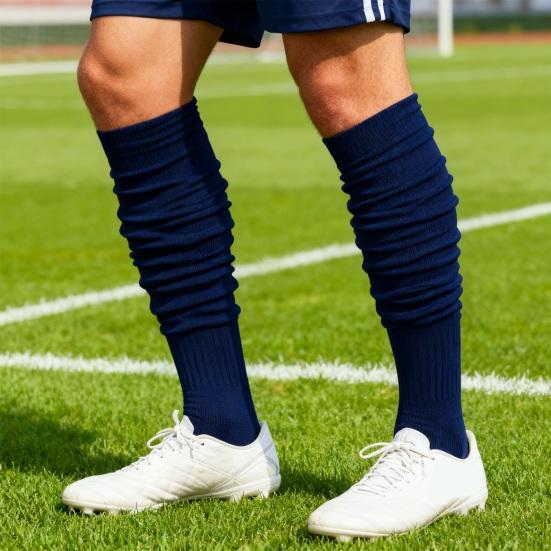 Büzgülü Futbol Çorapları Esnek Diz Üstü Spor Çorapları Ekstra Uzun Dolgulu Atletik Çoraplar Erkekler Kadınlar için Futbol Beyzbol Softbol