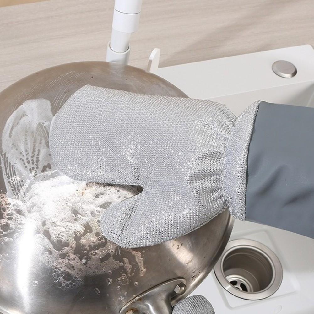 2 Pairs Thickened Dish Washing Gloves Waterproof Housekeeping Gloves Kitchen Cleaning