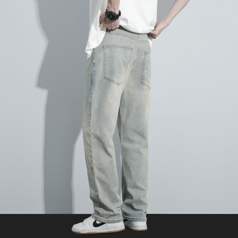 Jeans casual dritti Pantaloni retrò taglie forti Pantaloni larghi da uomo primavera autunno