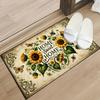 1Pcs Sunflowers  Pattern Floor Mat Modern Kitchen polyester Rug Non-Slip Colorful Indoor Carpet, For Home Bathroom Bedroom Living Room Decor