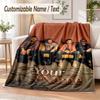 Arctic Monkeys Custom Name Flannel Throw Blanket Soft Warm for Sofa Bed Indoor Home Use