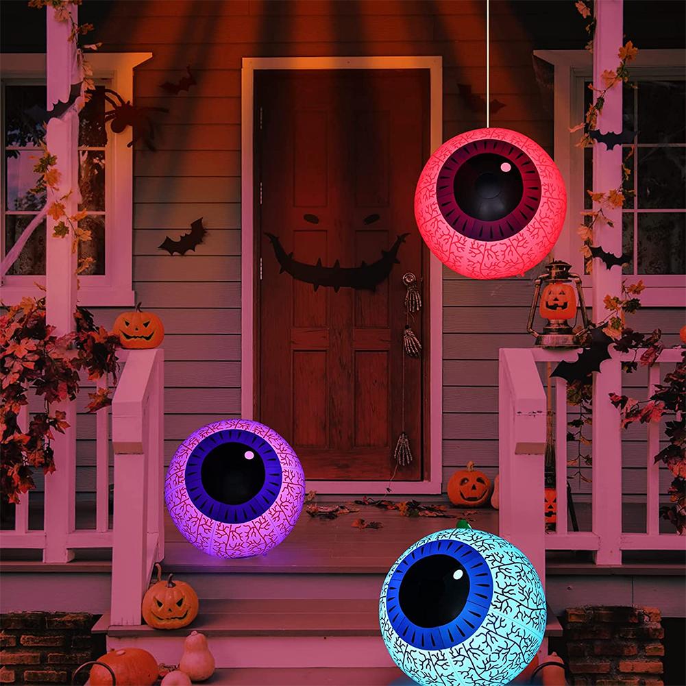 Halloween Inflatable Eyeball Light With Built-in Led Lights Horror Props For Indoor Outdoor Yard Garden Decor