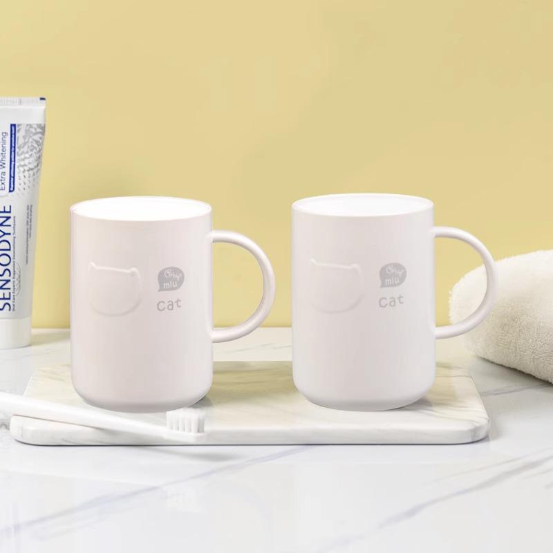 Kreskówkowa para, szczoteczka do zębów i kubek do płukania ust z uchwytem - Pogrubiony, uroczy i trwały