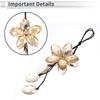 RATCHROLL 1pcs Artificial Crystal Tassel Flower Car Rear View Mirror Pendant Accessories Car Hanging Ornament Champagne