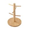 Bamboos Mug Display Stand 6 Hooks Natural Finish Kitchen Storage Essential