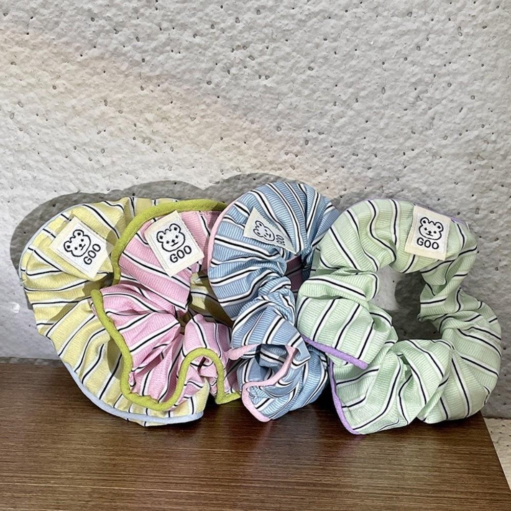 High Elastic Stripe Hair Scrunchie Candy Colors Ponytail Headwear  Hair Accessories