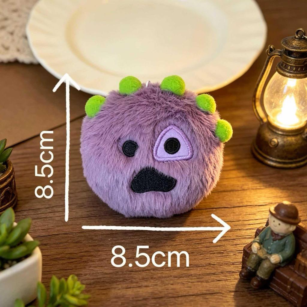 Cortisball Plush Pom-Pom Keychain & Card Holder