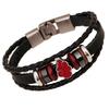 naruto anime peripheral Xiaotong Hongyun alloy bracelet personalized leather bracelet cartoon men bracelet birth date present