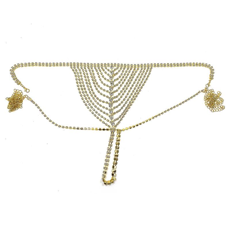 New European And American Fashion Sexy Women S Bra Underwear Set Nightclub Rhinestone Body Chain Body Chain