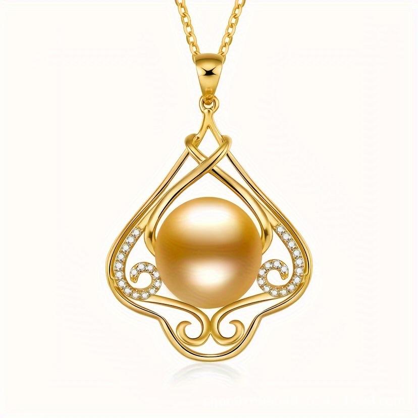 Source Factory Japan and Korea New Chinese Style Pearl Pendant Zhengyuan Versatile Necklace Clavicle Chain