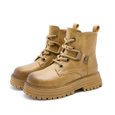 Rhubarb Boots Martin Boots Leather Women's Boots Vintage Ladies Short Boots