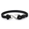 S Shape Fish Hook Double Layer Bracelet Men Women Handmade Milanese Rope Stainless Steel Hand Rope Beach Jewelry Accessories