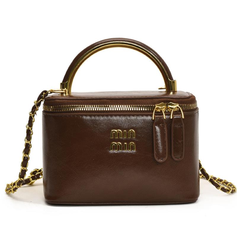 Trend, fashionable, small fragrance, exquisite and versatile, portable box, small bag, casual commuting temperament, messenger women's bag