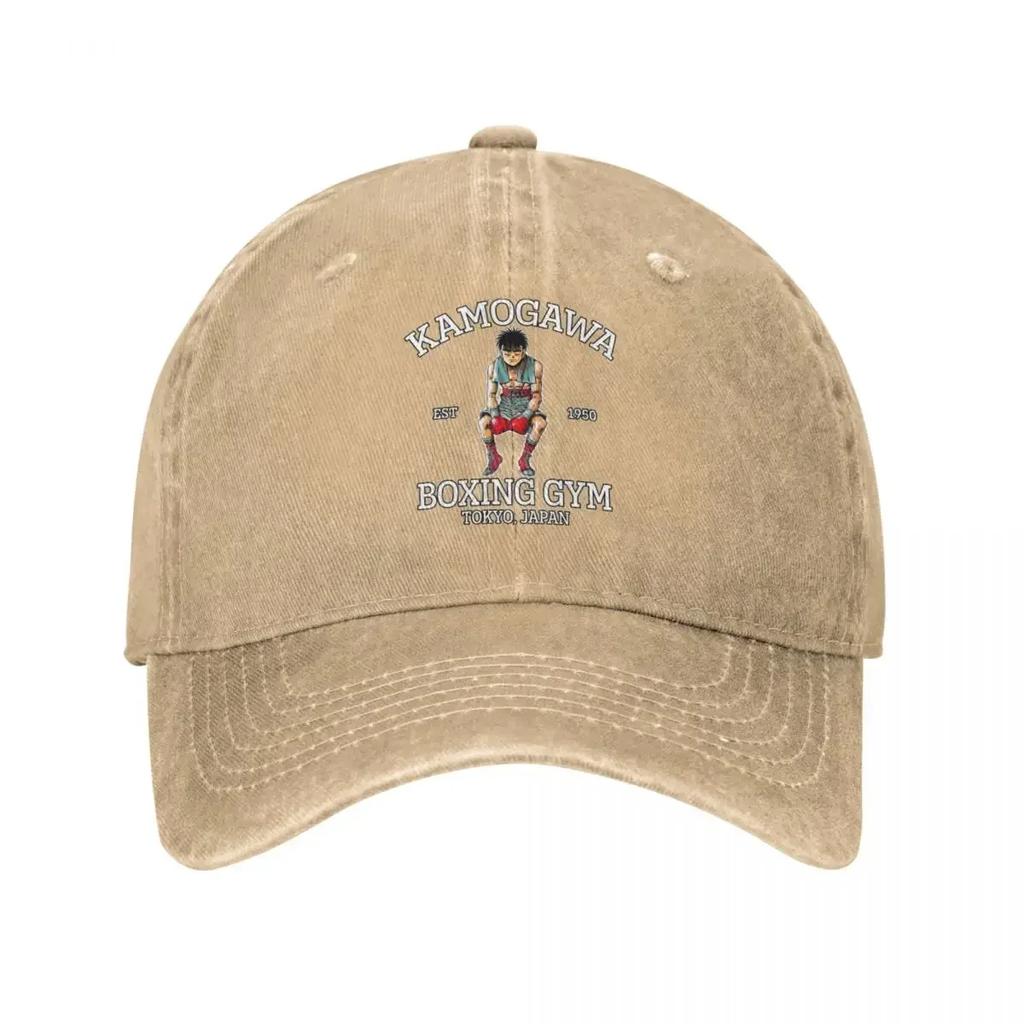 Kamogawa Boxing Gym Hajime No Ippo Unisex Baseball Cap Anime Distressed Washed Caps Hat Vintage Outdoor Summer Snapback Hat