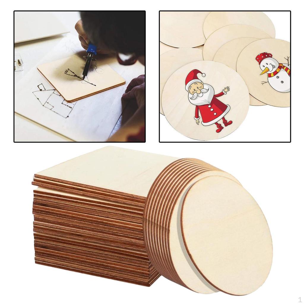 4 Inch Natural Wood Discs for Crafting Projects