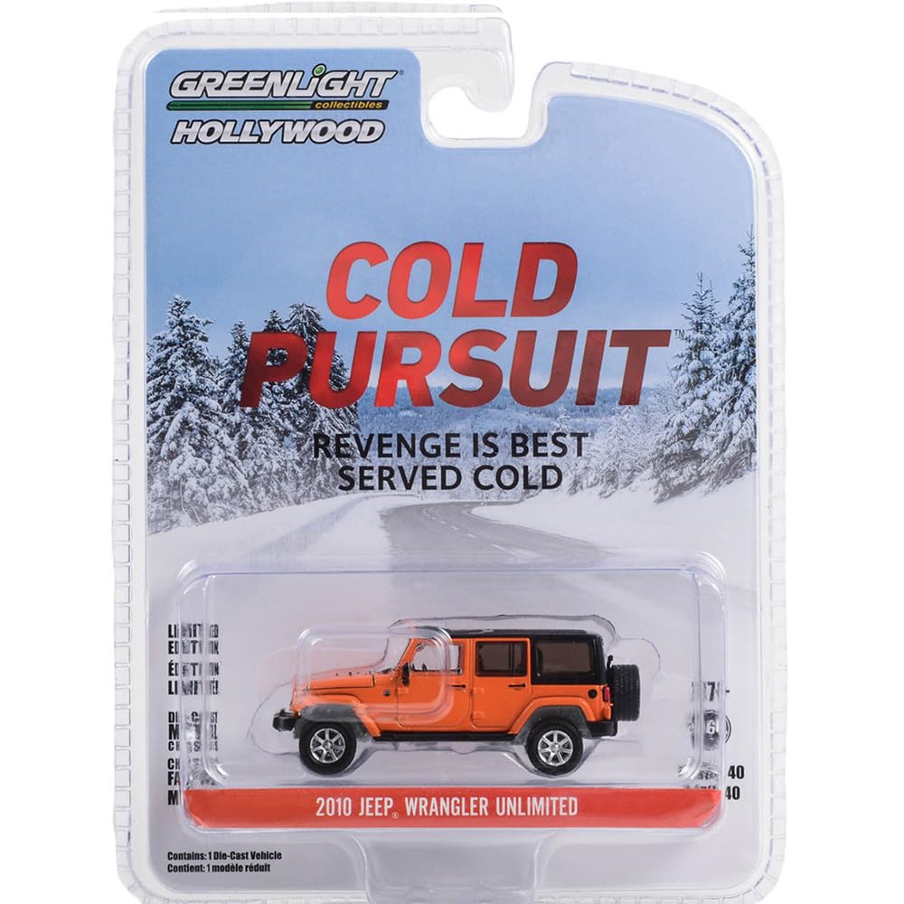 GREENLIGHT 1/64 Scale Hollywood Series 40-2010 Jeep Wrangler Unlimited - Snow Royal