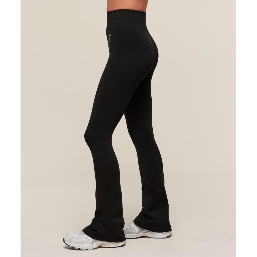 Gymshark Vital Sculpt Colanți fără cusături cu picior evazat Negru B2c7m Bb2j