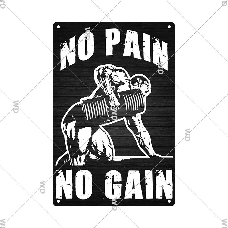 Gym Retro Metal Tin Sign Fitness Funny Vintage Iron Poster Exercise Motivation Quote Home Bar Pub Garage Man Cave Decor Gifts