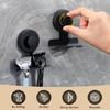 Stainless Steel Shower Shelf With Multi Hook Designs Space Saving Suction Cup Razors and Shaver Holder