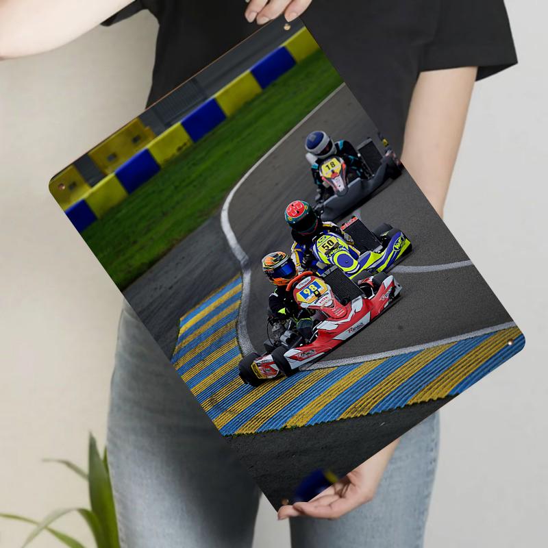 

Karting Race Track Competition Scene Custom Metal Tin Sign Home Decorative Wall Art Creative Gift 20x30cm（7.8x11.8inch）