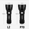 Super Powerful LED Flashlight L2 XHP70 Tactical Torch USB Rechargeable Linterna Waterproof Lamp Ultra Bright Lantern Camping