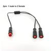 M8 Julet Waterproof 1 Male To 2 Female 2/3/4/5/6 Pin Ebike DC Splitter Sensor Connector Cable Electric Bicycle Butt Joint Plug