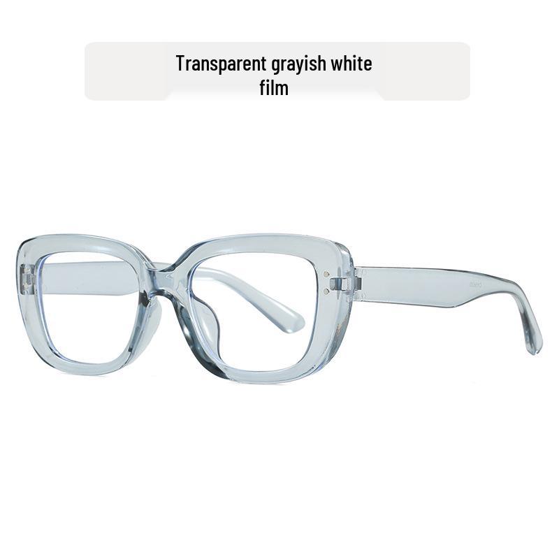 Women's Small Frame Square Cat-Eye Sunglasses with Rivet Design for Sun Protection - Trendy and Simple Runway Style