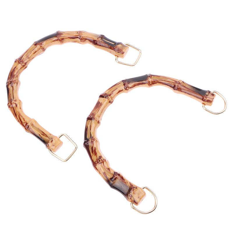 1Pc Gift Box Handle Bamboo Purse Handles Handbag Band Handle Shoulder Bag Strap Diy with Buckle Bag Accessories