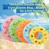 PVC Material Inflatable Ring Double Layer Swim Tube Cute Floating Ring  Beach