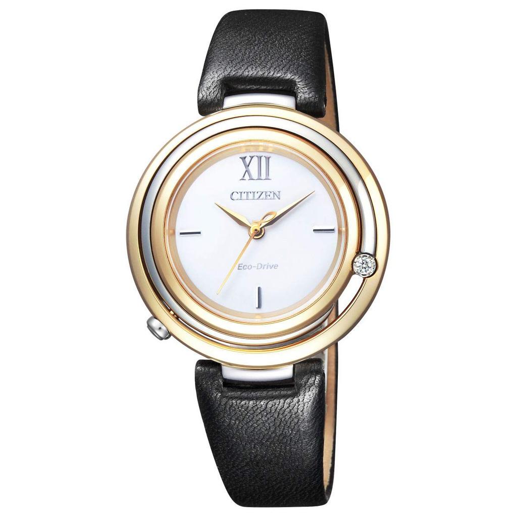 Citizen L Arcly Series Design Black EM0656-23A Eco-Drive Kanon-inspired Women's Watch,