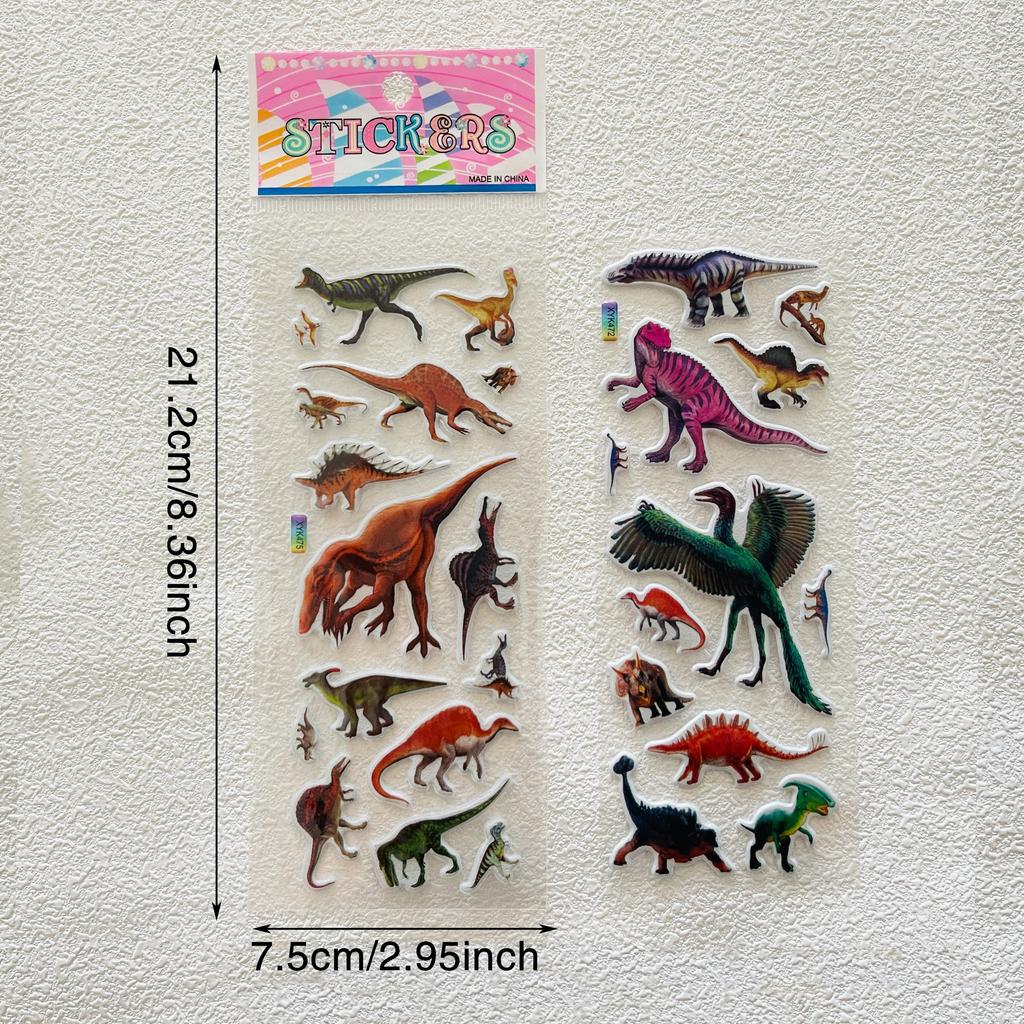 10pcs Realistic Dinosaur Stickers - Self-Adhesive Vinyl Decals for Water Bottles, Laptops, Phone Cases, Waterproof Durable ZSY
