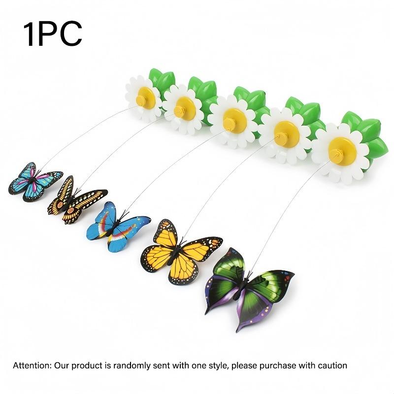 Automatic Rotating Cat Toy Electric Flying Butterfly Interactive Self Playing Pet Toy Fun Automatic Rotating Cat Teaser for Cats