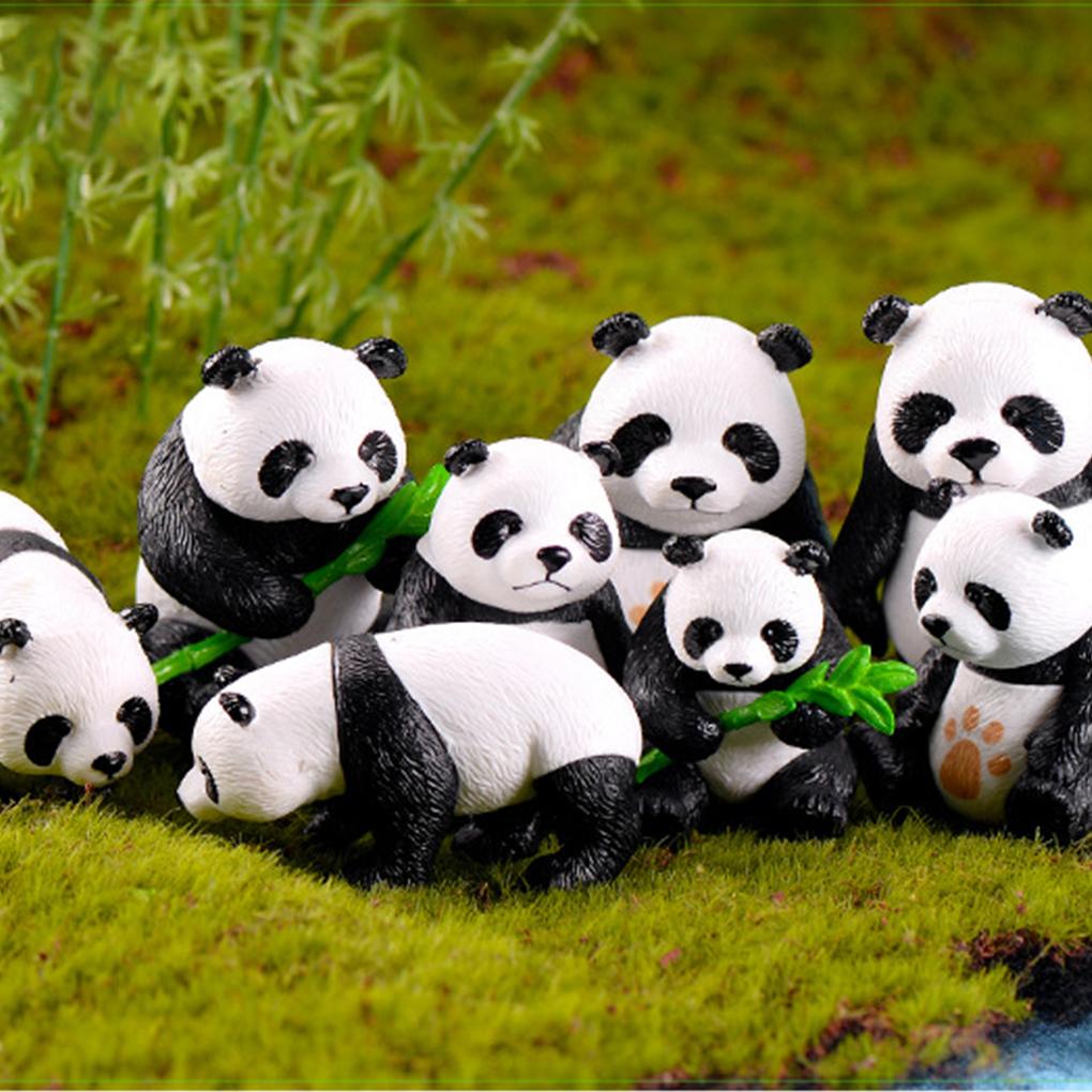 Panda Toy Amusing Exquisite Appearance Difference Display DIY Landscaping Accessories Eye-catching Decorative Embellishment
