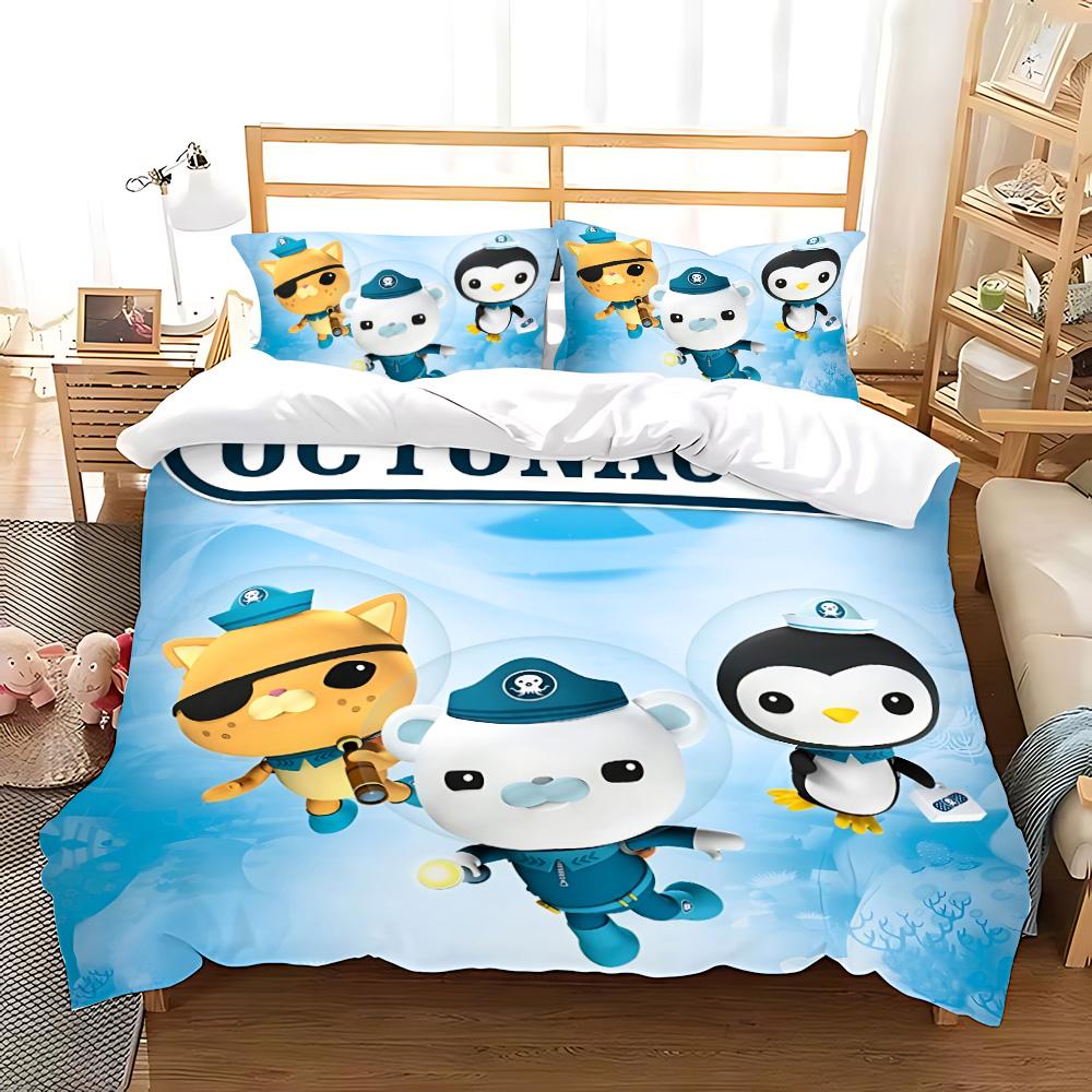 Duvet The Octonauts cartoon Pillowcase Bedding Set Adult Boy Girl Bedroom Decoration Children Gift Single Double Large Size