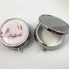 Metal Round Natural Pattern Medicine Box Storage Container Portable Container Dispenser Box Outdoor Camping Travel First Aid Kit
