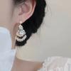 New Retro Imitation Crystal Earrings Bohemian Fashion High-end Earrings Niche Light Luxury Temperament Earrings